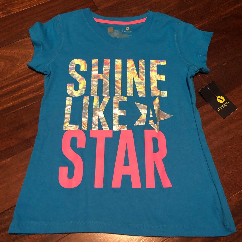NWT Girls slogan shirt